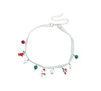 Hrtyvhin Chaîne de flocon de neige d ' hiver mettant en valeur des couleurs mélangées et des perles, excellente pour les occasions de célébration Chaîne de charme de flocon de neige de Noël