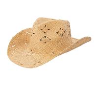 Hrtyvhin Chapeau de paille de raphia avec sangle réglable pour l'extérieur, respirant avec large bord pour activités de plein air, protection solaire, chapeau de paille de raphia avec sangle réglable