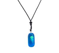 Hrtyvhin Collier artisanal en résine robuste avec décoration de charme de méduse qui brille dans l ' obscurité pour les amateurs de mode, usage quotidien, bijoux tendance pour femmes