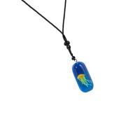 Hrtyvhin Collier artisanal en résine robuste avec décoration de charme de méduse qui brille dans l ' obscurité pour les amateurs de mode, usage quotidien, bijoux tendance pour femmes