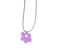 Hrtyvhin Collier avec pendentif fleur vivante inspiré rétro - Multicolore - En acrylique - Chaîne arrière - Bijou unique fait à la main pour adolescent