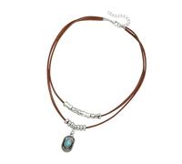 Hrtyvhin Collier de cowboy en cordon de flanelle à la mode, pièce de superposition polyvalente, rehausseur de tenue décontractée, décors minimalistes modernes, collier occidental