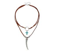 Hrtyvhin Collier de cowboy en cordon de flanelle à la mode, pièce de superposition polyvalente, rehausseur de tenue décontractée, décors minimalistes modernes, collier occidental