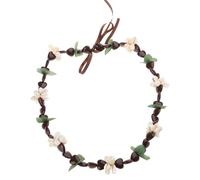 Hrtyvhin Collier de de diplôme en perles Unique, largement utilisé, couronne de perles brunes, pendentif en chaîne de délicates pour célébrer