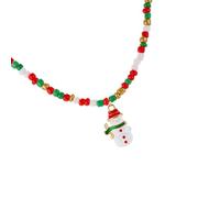Hrtyvhin Collier de perles de Noël, arbre de Père Noël, breloque en canne à sucre, accessoire de bijoux festifs pour les fêtes de fin d ' année, de bijoux festifs