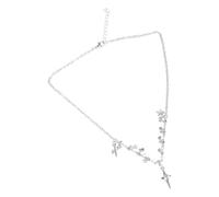 Hrtyvhin Collier étoile à quatre branches pendentif en alliage symbolisant l ' espoir et la dévotion chaîne légère pour cadeaux à porter quotidien de Saint-Valentin étoile à quatre branches