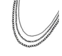 Hrtyvhin Collier mat avec des designs à trois brins, portable pour les tenues formelles et les styles décontractés, bijoux en alliage, collier brossé mat élégant