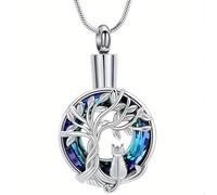 Hrtyvhin Collier Permanent en Pot pour Animaux de Compagnie, breloque cénotaphe Non ternie pour préserver Les Cheveux et Les Cendres, Collier d ' artefact pour Poils d ' Animaux