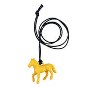 Hrtyvhin Collier réglable en cordon de cuir avec pendentif cheval en acrylique léger un look élégant et tendance
