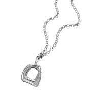 Hrtyvhin Collier sculptural en alliage géométrique 3D, bijoux de déclaration de conception avant-gardiste, ornements uniques de chaîne de cou, collier géométrique en métal