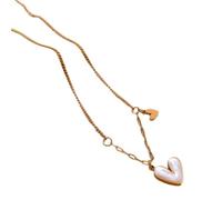 Hrtyvhin Collier Simple, pendentif en forme de cœur, à la mode, petit de cou, parfait pour un jeune Couple ou un ami proche