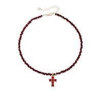 Hrtyvhin Collier triangulaire en forme de croix de avec des paillettes à haute réfraction et un alliage léger pour une élégance quotidienne, accessoire de cou portable