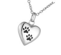 Hrtyvhin Collier urne pour Animaux de Compagnie en Forme de cœur, Porte-Souvenirs à Graver pour Le Stockage des Cheveux et des Cendres, pendentifs Souvenirs durables