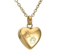 Hrtyvhin Collier urne pour Animaux de Compagnie en Forme de cœur, Porte-Souvenirs à Graver pour Le Stockage des Cheveux et des Cendres, pendentifs Souvenirs durables