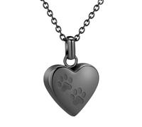 Hrtyvhin Collier urne pour Animaux de Compagnie en Forme de cœur, Porte-Souvenirs à Graver pour Le Stockage des Cheveux et des Cendres, pendentifs Souvenirs durables