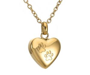 Hrtyvhin Collier urne pour Animaux de Compagnie en Forme de cœur, Porte-Souvenirs à Graver pour Le Stockage des Cheveux et des Cendres, pendentifs Souvenirs durables