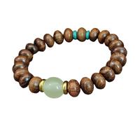 Hrtyvhin de Perles de boulier en Bois pour Adultes, réglable, Texture Naturelle, Accessoire de Relaxation, Perle de boulier en Bois Vintage en Bois