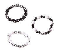Hrtyvhin de perles de tête de crâne à la mode, chaîne de poignet en résine élastique perlée, Streetwear, chaîne à main élégante, Styles Punk, accessoires, de crâne élastique