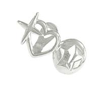 Hrtyvhin Double Love Stars - Accessoires dentaires rétro en laiton - Grills en acier galvanisé pour couples - Bijoux tendance - Style punk hip hop, Einheitsgröße, comme décrit, Comme décrit