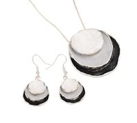 Hrtyvhin Ensemble de bijoux à fleurs, pendentif confortable, chaîne réglable, collier adapté à diverses tenues élégantes, ensemble de fleurs