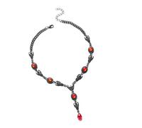 Hrtyvhin Ensemble de boucles d ' oreilles et collier d ' halloween, bijoux en alliage goutte de sang, accessoires de fête, bijoux de Costume d ' halloween