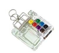 Hrtyvhin Ensemble de peinture à l ' aquarelle Portable, 8 couleurs, 15 couleurs, étui de peinture magnétique avec pince pour étui de peinture de voyage