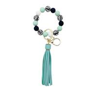 Hrtyvhin Femmes Perles Keychain Bracelet Bracelet avec Pu Ques et Perles en Bois Femmes Perles Bracelets Bracelets pour Toutes Les Occasions