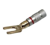 Hrtyvhin Fiches banane plaquées Le connecteur de parole à fourche en Y assure la meilleure transmission des signaux et réduit la perte de son Installation simple Connecteur de cinéma maison