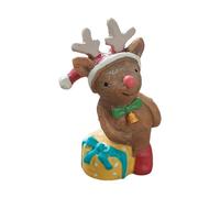 Hrtyvhin Figurines décoratives de Vacances en résine, Bonhomme de Neige et Renne, sans Danger pour Les décorations de Table, Ensemble de Figurines de Table de Vacances en résine Faites à la Main