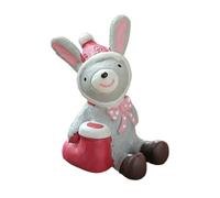 Hrtyvhin Figurines décoratives de Vacances en résine, Bonhomme de Neige et Renne, sans Danger pour Les décorations de Table, Ensemble de Figurines de Table de Vacances en résine Faites à la Main