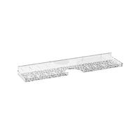 Hrtyvhin Installation facile du rack de salle de bain sans robinet de perçage, support de rangement flottant pratique, étagère de rangement transparente