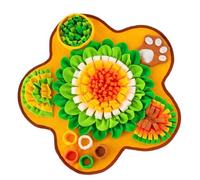 Hrtyvhin Interaction Dog Snuffle Pad Slow Feeder Flower Puzzle Tapis pour la recherche naturelle de nourriture, l'entraînement des compétences et la stimulation mentale Jouet puzzle pour chien