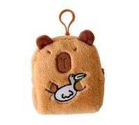 Hrtyvhin Jolies Pochettes pour pièces de Monnaie Capybara, à Main à Monnaie, de Rangement pour Casque, pièce de Monnaie en Peluche, boîte de Rangement pour Animaux de Dessin animé