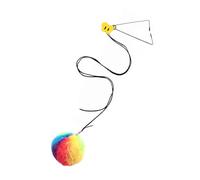 Hrtyvhin Jouet d ' Exercice pour Chats activé par Le Mouvement Porte Suspendue pivotante Boule en Peluche colorée Construction Non Toxique Stimulation intérieure Balle pour Chats oscillants