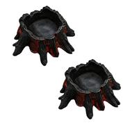 Hrtyvhin Lot de 2 Accessoires Polyvalents pour grottes de Reptiles, Structure volcanique offrant des Zones cachées pour Boire et protéger du Soleil, décoration sûre pour Animaux de Compagnie
