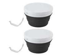 Hrtyvhin Lot de 2 bols pliants en silicone de 950 ml - Bol portable - Saladier peu encombrant - Pour la maison et la cuisine - Durable - Résistant à la chaleur
