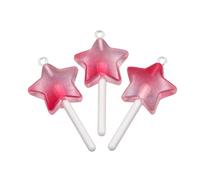 Hrtyvhin Lot de 3 pendentifs ronds élégants en forme de cœur en forme d'étoile, portables et robustes, accessoires pratiques pour les amateurs de bijoux, bijoux élégants en résine, F, comme décrit