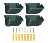 Hrtyvhin Lot de 4 pots de fleurs verticaux à fixation murale pour l'extérieur, design peu encombrant pour petits jardins et terrasses, installation facile, jardinières