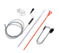 Hrtyvhin Lot de 5 outils de débouchage de canalisation, spirales de 48 cm, 61 brosses, serpent de 40,6 cm, pour installations sanitaires à domicile, élimination efficace des blocages, serpent