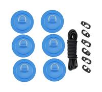 Hrtyvhin Lot de 6 anneaux en D en acier inoxydable pour bateaux gonflables, kayaks, canoës, planches de surf, attaches sécurisées avec dos en PVC, anneaux en D en acier inoxydable, rembourrage pour