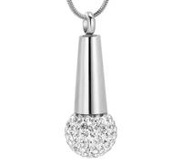 Hrtyvhin Pendentif de crémation pour Animaux de Compagnie, médaillon commémoratif ouvrable en Acier Inoxydable, Bijoux pour contenir Les Cendres et Les Cheveux des défunts