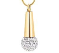 Hrtyvhin Pendentif de crémation pour Animaux de Compagnie, médaillon commémoratif ouvrable en Acier Inoxydable, Bijoux pour contenir Les Cendres et Les Cheveux des défunts