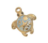 Hrtyvhin Pendentif tortue de mer en acier inoxydable pour projets de bijoux, longue durée de vie, charme artistique, symbolisme, pendentif tortue, taille unique, comme décrit