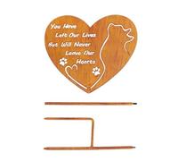 Hrtyvhin Plaque commémorative en fer en forme de cœur pour animaux de compagnie, piquet - Décoration pour améliorer l'esthétique du jardin - Monuments pour chiens et chats - Décoration de piquet de