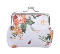 Hrtyvhin Porte-Monnaie Floral Pochettes pour téléphone Fermoir Portefeuille Sacs à Main Changer Embrayages Boucles Vintage Kiss Porte-clés Cadeaux Vintage Bibelots