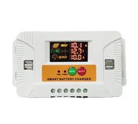 Hrtyvhin Régulateur de charge solaire LCD avec rétroéclairage et petit algorithme, appareil très efficace pour systèmes Home Marine Off Power et régulateur de charge solaire