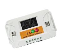 Hrtyvhin Régulateur de charge solaire LCD avec rétroéclairage et petit algorithme, appareil très efficace pour systèmes Home Marine Off Power et régulateur de charge solaire