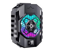 Hrtyvhin Ventilateur de refroidissement semi-conducteur avec clip arrière de lumière, dissipateur de chaleur pour téléphone portable à faible bruit pour ventilateur de refroidissement Game Live