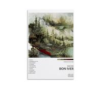 HRUERYWRBTT BON IVER Affiches murales esthétiques sur toile vintage décoratives pour salon, chambre à coucher, décoration sans cadre 20 x 30 cm