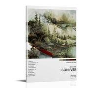 HRUERYWRBTT BON IVER Affiches murales esthétiques sur toile vintage décoratives pour salon, chambre à coucher, 60 x 90 cm, style cadre